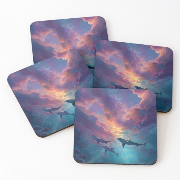 Item preview, Sharks in a Psychedelic Sea designed and sold by EnkiMakes.