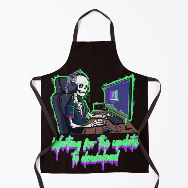 Item preview, Skeleton Gamer Waiting for Update Download designed and sold by newvisionart191.