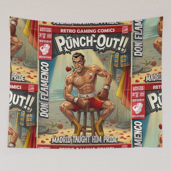 Item preview, Punch Out Don Flamenco Comic Cover Retro Gaming Art  designed and sold by Back2Collage.