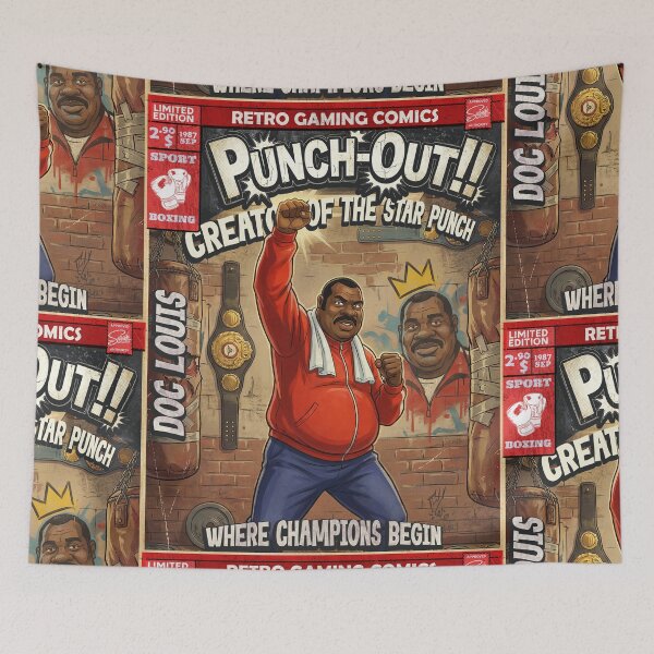 Item preview, Punch Out Doc Louis Comic Cover Retro Gaming Art  designed and sold by Back2Collage.