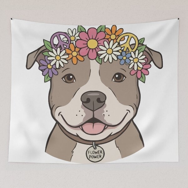 Item preview, Flower Power Pit Bull – Rescue & Advocacy designed and sold by Petzzz.
