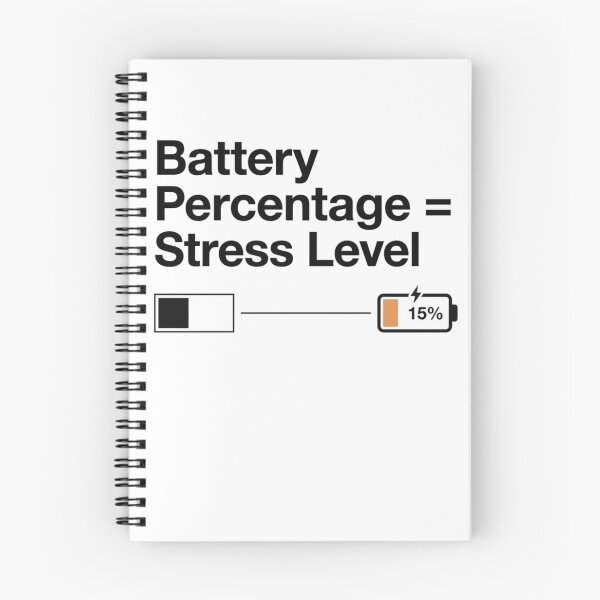 Item preview, Battery Percentage Equals Stress Level Minimalist Low Battery Icon Funny Anxiety Humor Relatable Phone Addict Tech Humor Modern designed and sold by anass002.