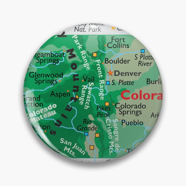 Item preview, Map of Colorado – Physical Geography Overview designed and sold by WorldAtlas.com.