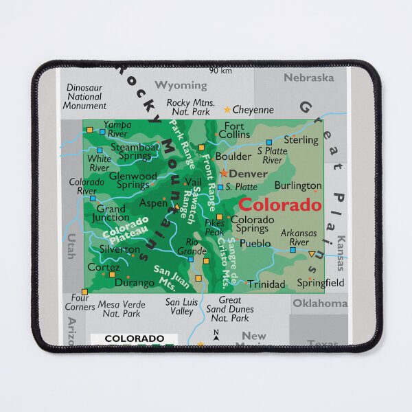 Item preview, Map of Colorado – Physical Geography Overview designed and sold by WorldAtlas.com.