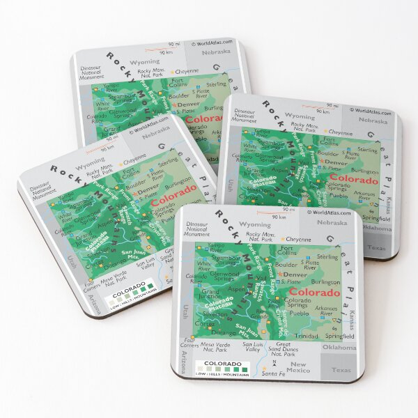 Item preview, Map of Colorado – Physical Geography Overview designed and sold by WorldAtlas.com.