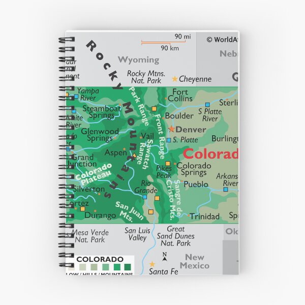 Item preview, Map of Colorado – Physical Geography Overview designed and sold by WorldAtlas.com.