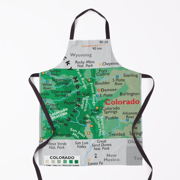 Item preview, Map of Colorado – Physical Geography Overview designed and sold by WorldAtlas.com.