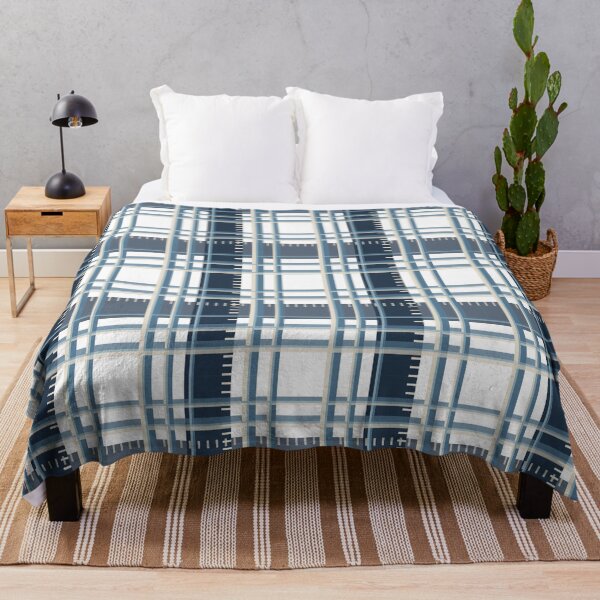 Item preview, Modern Blue Neutral Plaid Pattern designed and sold by IDEON-23.