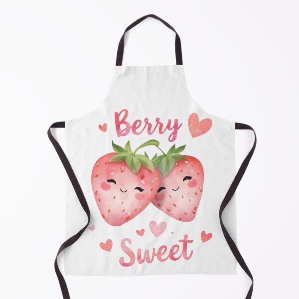 Item preview, Two Smiling strawberries , Kawaii Strawberry Illustration designed and sold by Moodune.