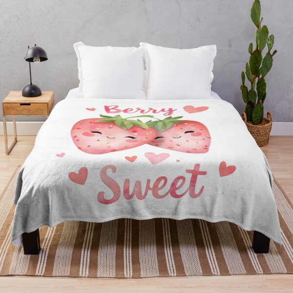 Item preview, Two Smiling strawberries , Kawaii Strawberry Illustration designed and sold by Moodune.