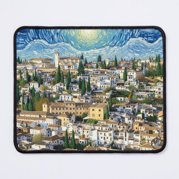 Item preview, The Albayzín seen from the Alhambra in the style of Van Gogh designed and sold by KukiLdeGuevara.