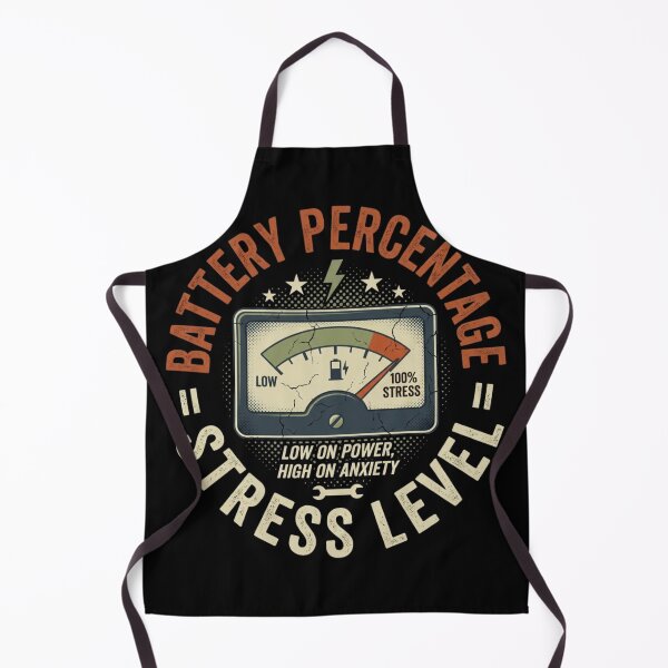Item preview, Battery Percentage Stress Level Vintage Meter Gauge Low Power High Anxiety Retro Distressed Funny Humor Relatable Phone Addict designed and sold by anass002.