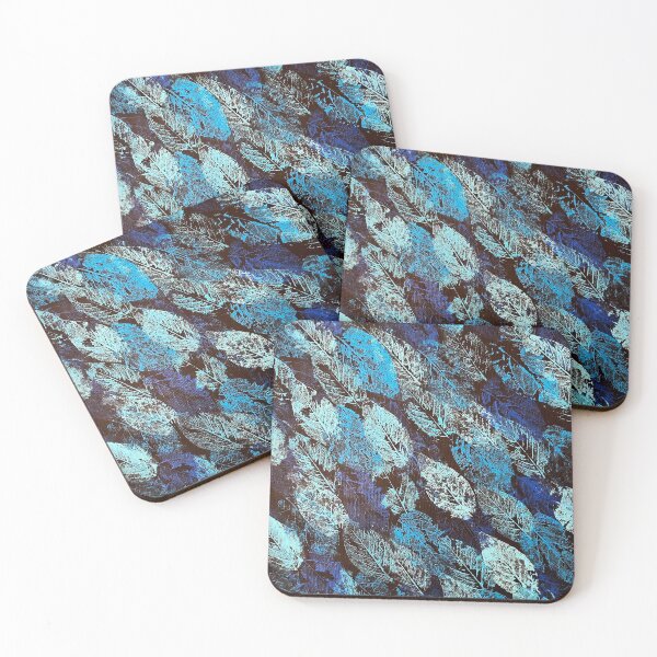 Item preview, Blue Winter Leaves Print v2 designed and sold by IsThisArt93.