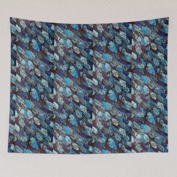 Item preview, Blue Winter Leaves Print v2 designed and sold by IsThisArt93.
