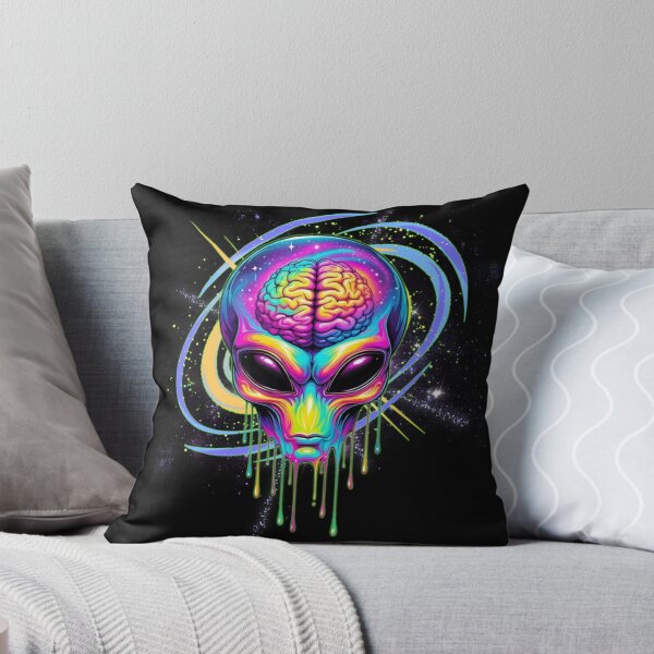 Item preview, Psychedelic Alien Brain Drip – Neon Cosmos Art designed and sold by WeranovDesign.