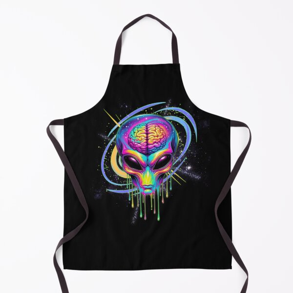 Item preview, Psychedelic Alien Brain Drip – Neon Cosmos Art designed and sold by WeranovDesign.