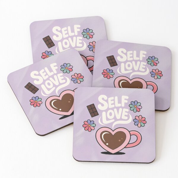 Item preview, Self Love Mug Design with Chocolate, Flowers, and Pastel Comfort Aesthetic designed and sold by SplashTastic.