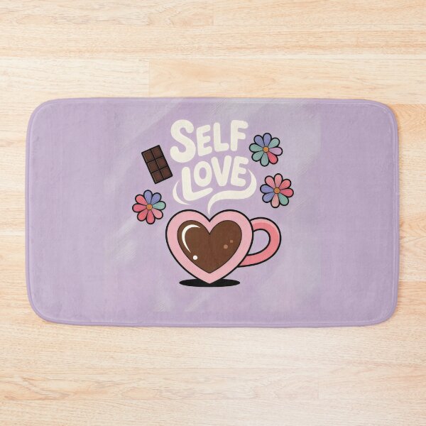 Item preview, Self Love Mug Design with Chocolate, Flowers, and Pastel Comfort Aesthetic designed and sold by SplashTastic.