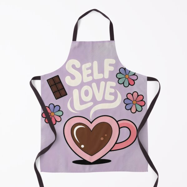Item preview, Self Love Mug Design with Chocolate, Flowers, and Pastel Comfort Aesthetic designed and sold by SplashTastic.