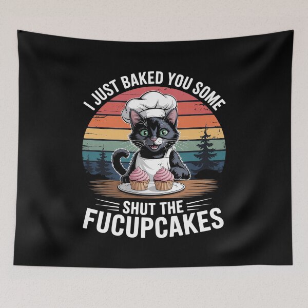 Item preview, Womens I Just Baked You Some Shut The Fucupcakes Vintage Cat  designed and sold by KotexTemu.