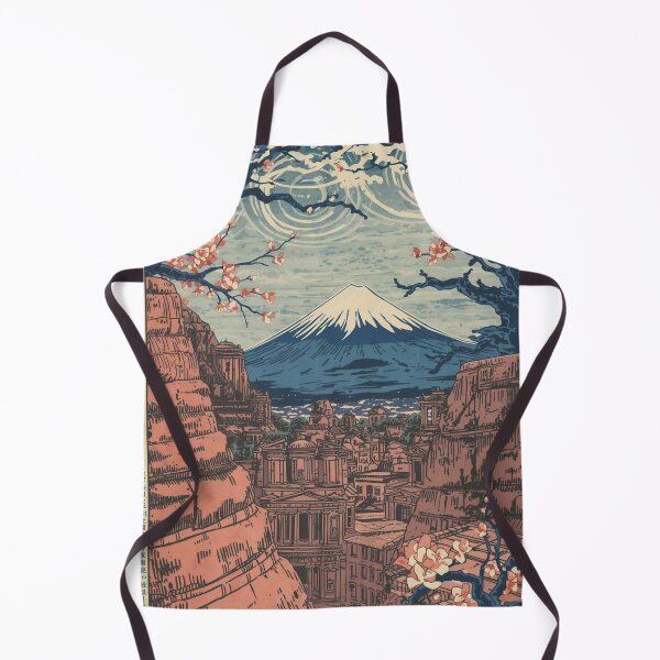Item preview, Ukiyo-e Petra Treasury Mount Fuji Japanese Woodblock Print Art Poster designed and sold by Vandy Fullam.
