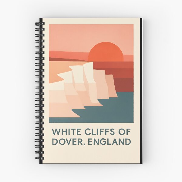 Item preview, White Cliffs of Dover Gradient Vista Poster - Half Sun Glow designed and sold by Cosmopolis.