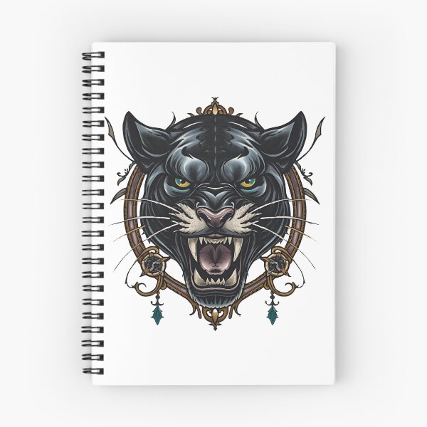 Item preview, Panther head with gold accents designed and sold by WhereHopeBlooms.