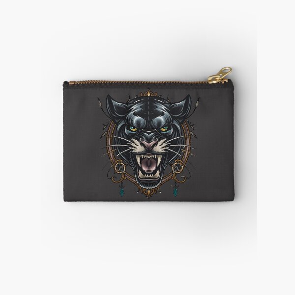 Item preview, Panther head with gold accents designed and sold by WhereHopeBlooms.
