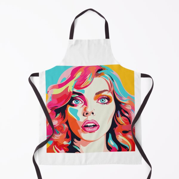 Item preview, Pop art portrait of a pretty, scared woman designed and sold by y-a-y.