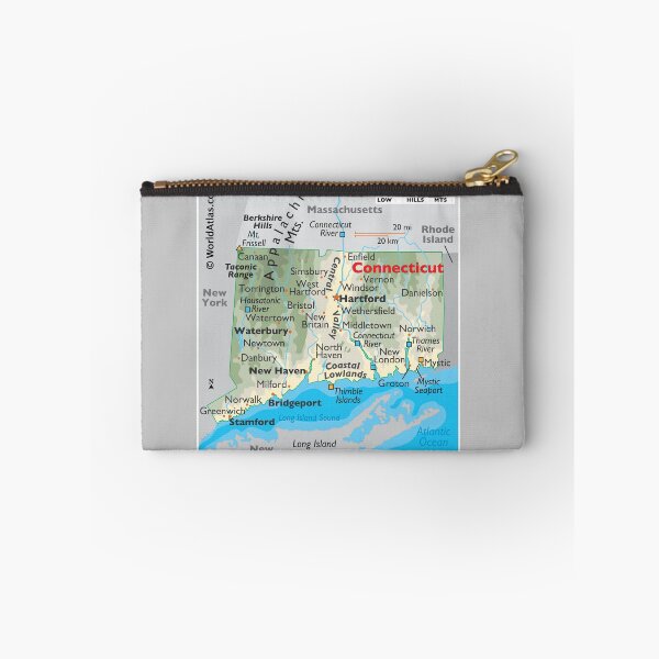 Item preview, Map of Connecticut – Physical Geography Overview designed and sold by WorldAtlas.com.