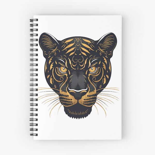 Item preview, Panther head with gold accents designed and sold by WhereHopeBlooms.