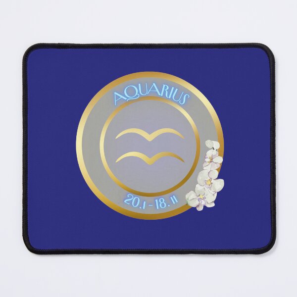 Item preview, Aquarius Flowers | Gold Zodiac Emblem - Gift Ideas designed and sold by SawaOne.