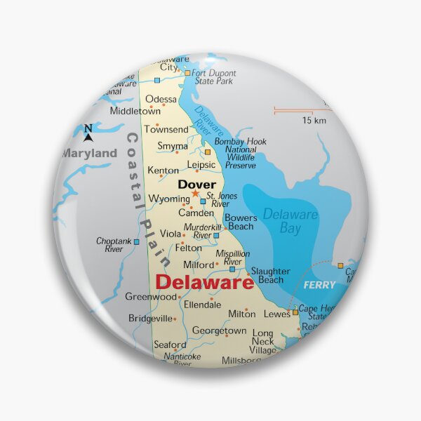Item preview, Delaware Map – Cities, Coastline & Rivers designed and sold by WorldAtlas.com.