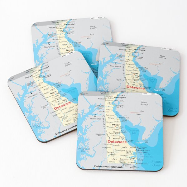 Item preview, Delaware Map – Cities, Coastline & Rivers designed and sold by WorldAtlas.com.