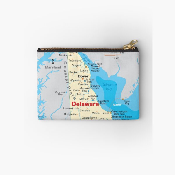 Item preview, Delaware Map – Cities, Coastline & Rivers designed and sold by WorldAtlas.com.