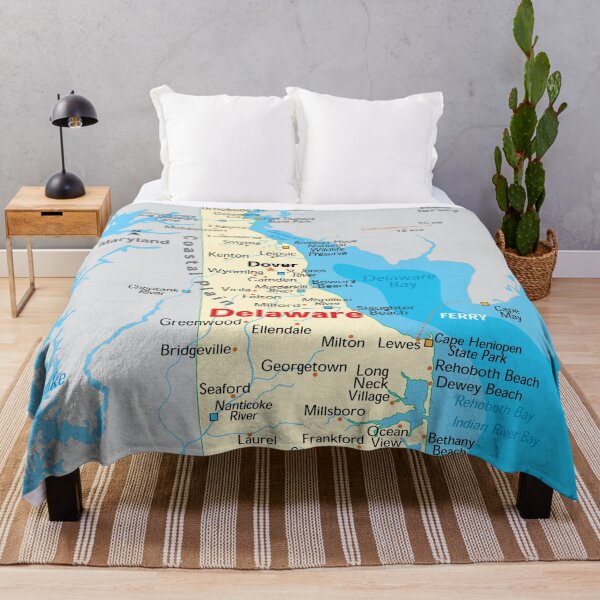 Item preview, Delaware Map – Cities, Coastline & Rivers designed and sold by WorldAtlas.com.