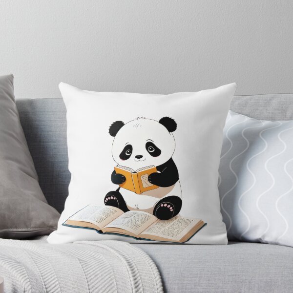 Item preview, Cute Panda Reading a Book – Cozy Kawaii Illustration designed and sold by Visualynx.