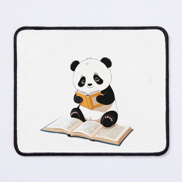 Item preview, Cute Panda Reading a Book – Cozy Kawaii Illustration designed and sold by Visualynx.