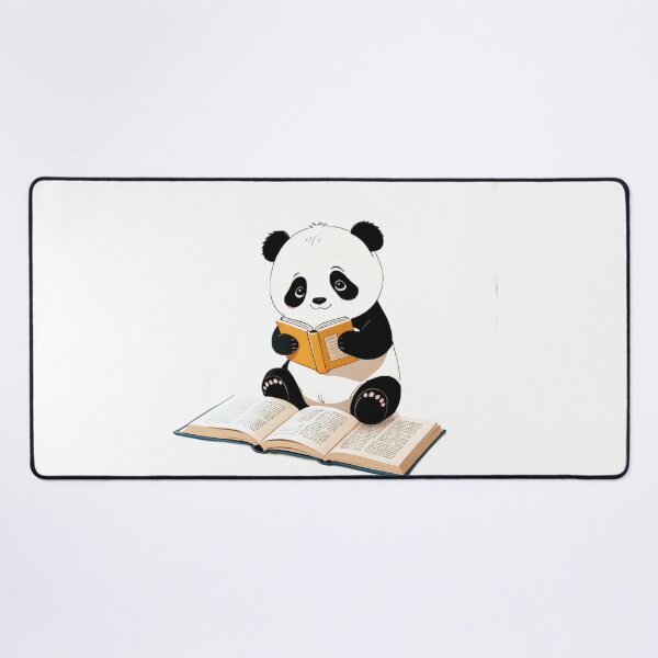 Item preview, Cute Panda Reading a Book – Cozy Kawaii Illustration designed and sold by Visualynx.