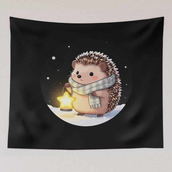 Item preview, Hedgehog Christmas Glow designed and sold by Aetheriswork.