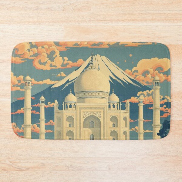 Item preview, Ukiyo-e Taj Mahal Mount Fuji Japanese Woodblock Print Art Poster designed and sold by Vandy Fullam.