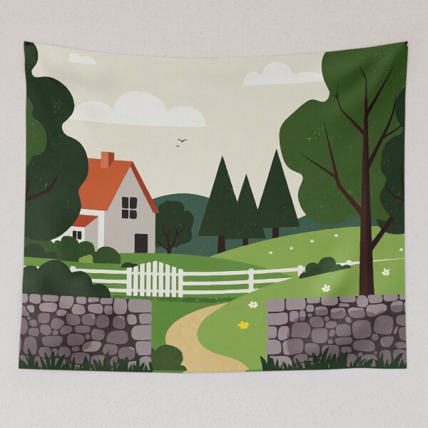 Aperçu de l'œuvre Paysage rural créée et vendue par Design4uStudio.
