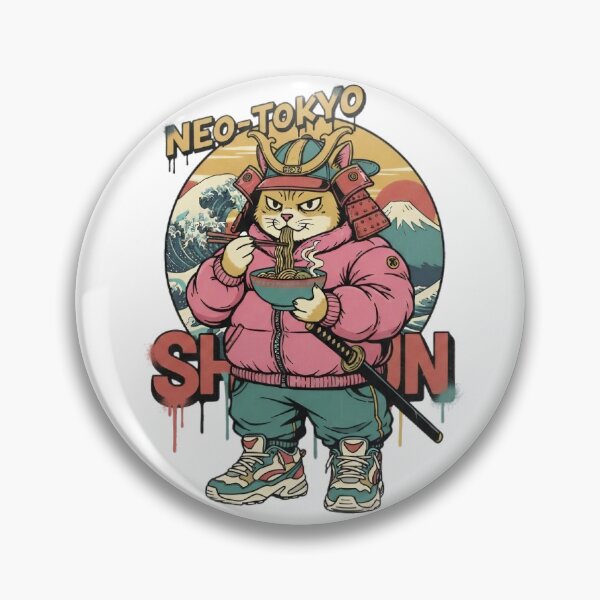 Item preview, Samurai Cat Ramen Streetwear – Retro 90s Japanese Ukiyo-e Style Aesthetic Art designed and sold by FUIRY .