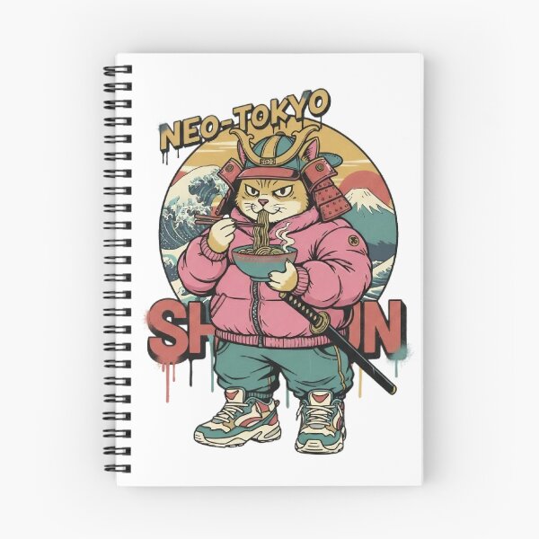 Item preview, Samurai Cat Ramen Streetwear – Retro 90s Japanese Ukiyo-e Style Aesthetic Art designed and sold by FUIRY .