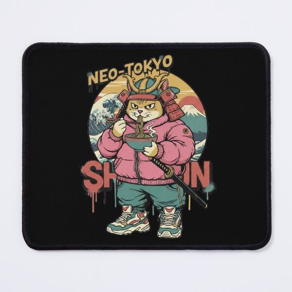 Item preview, Samurai Cat Ramen Streetwear – Retro 90s Japanese Ukiyo-e Style Aesthetic Art designed and sold by FUIRY .