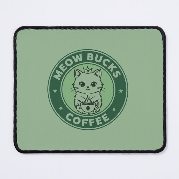 Item preview, Meow Bucks Coffee: The Perfect Break for Cat Lovers designed and sold by JerboT-shirt.