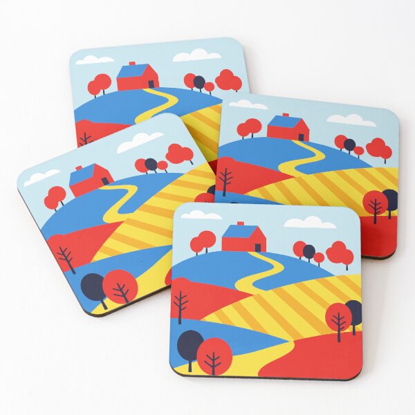 Item preview, Minimalist landscape in bright colors designed and sold by Design4uStudio.