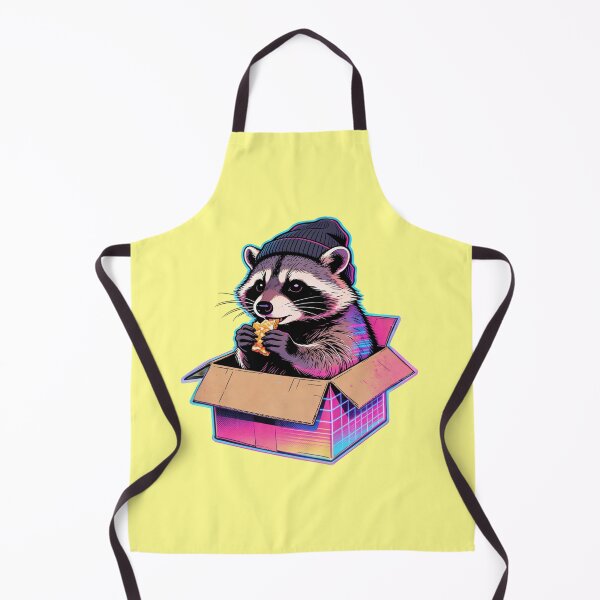 Item preview, Ambiente Synthwave Trash Panda: Mapache retro de los 80 en una caja de rejilla de neón designed and sold by Cherrydora.