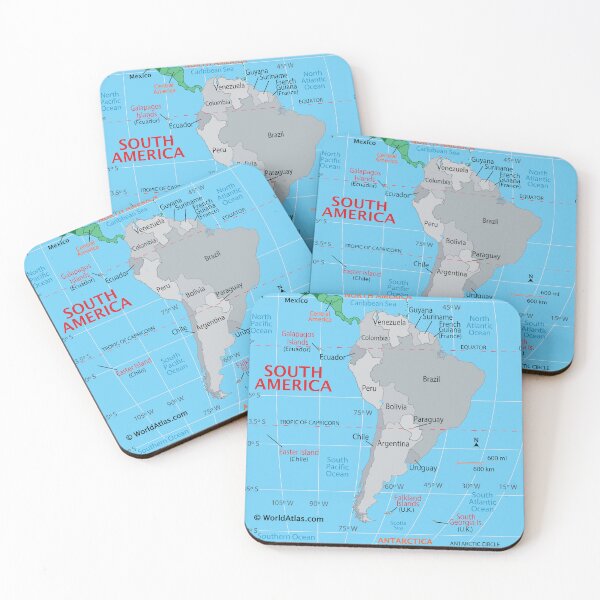 Item preview, Map of South America – Clear Continental Overview designed and sold by WorldAtlas.com.