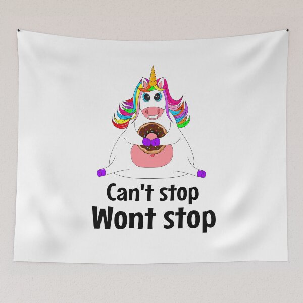 Item preview, Cute Chubby Unicorn Cartoon Hugging a Chocolate Donut designed and sold by Best-Designers.